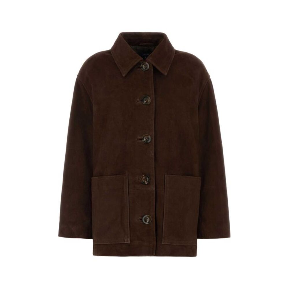 Soeur Women Chocolate Suede Oversize Vincenzo Jacket